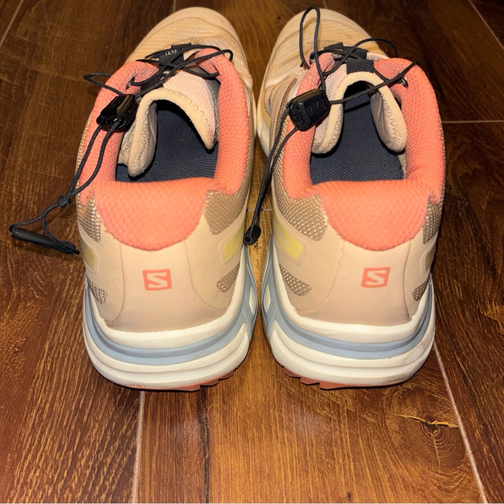 Salomon Beige and Coral XT-WINGS Trail Sneakers - Picture 9 of 10